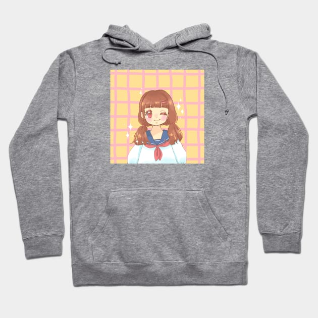 Schoolgirl Hoodie by Kate Paints